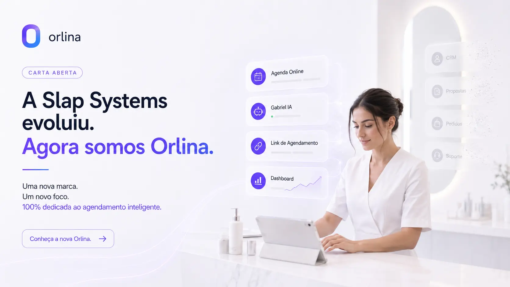 Slap Systems agora é Orlina: O Futuro do Agendamento Inteligente com IA
